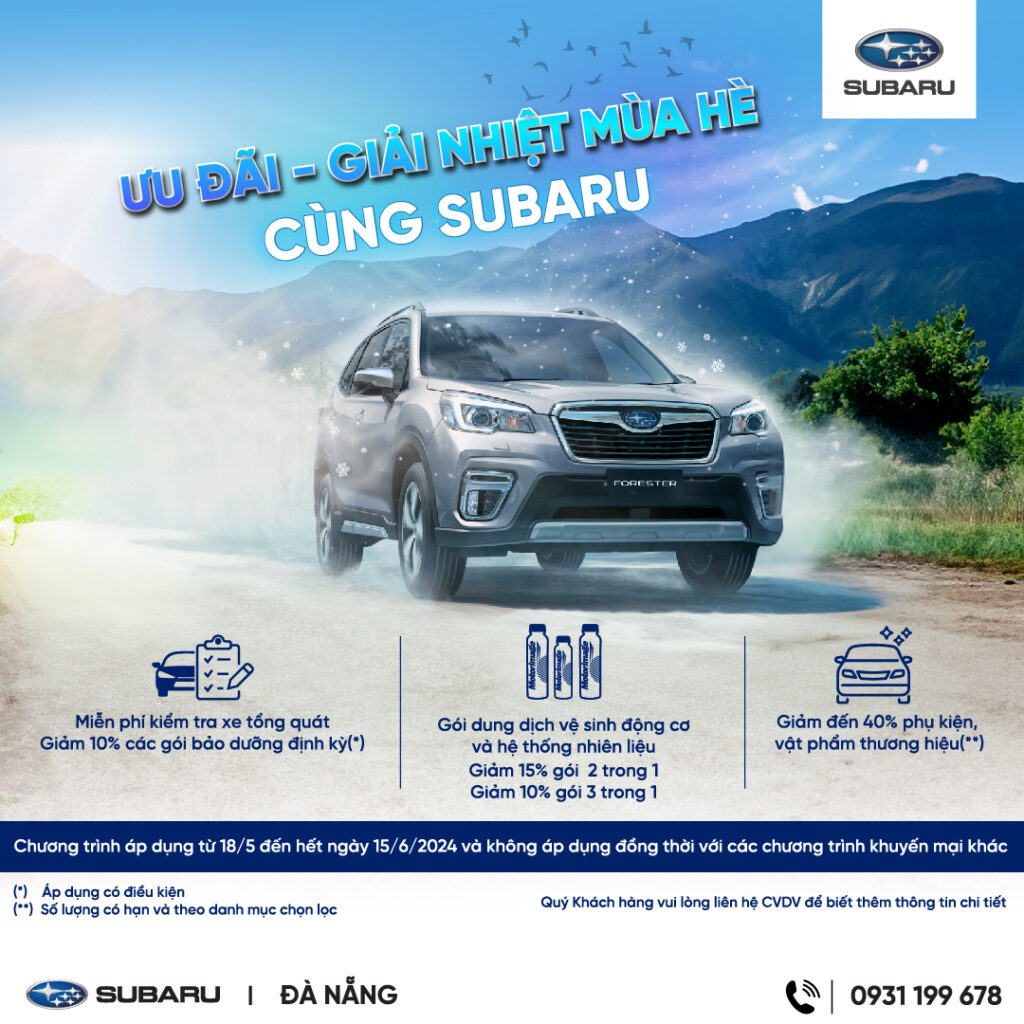 Chương trình ưu đãi dịch vụ tại Subaru Đà Nẵng